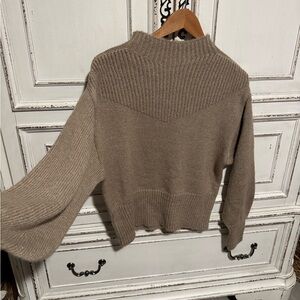 Zenana Outfitters Taupe Cowl Neck Sweater